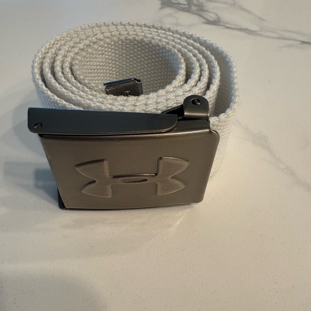Under Armour White Belt with Metal Buckle